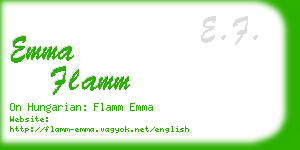 emma flamm business card